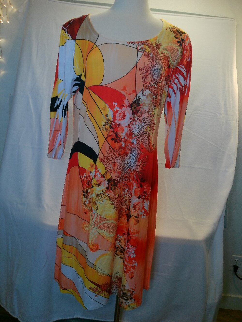 Dress 3/4 Sleeve Shift Tunic Fresh of LA Size 1X